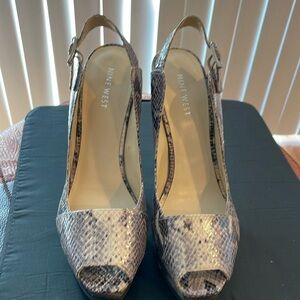 Snake print high heels